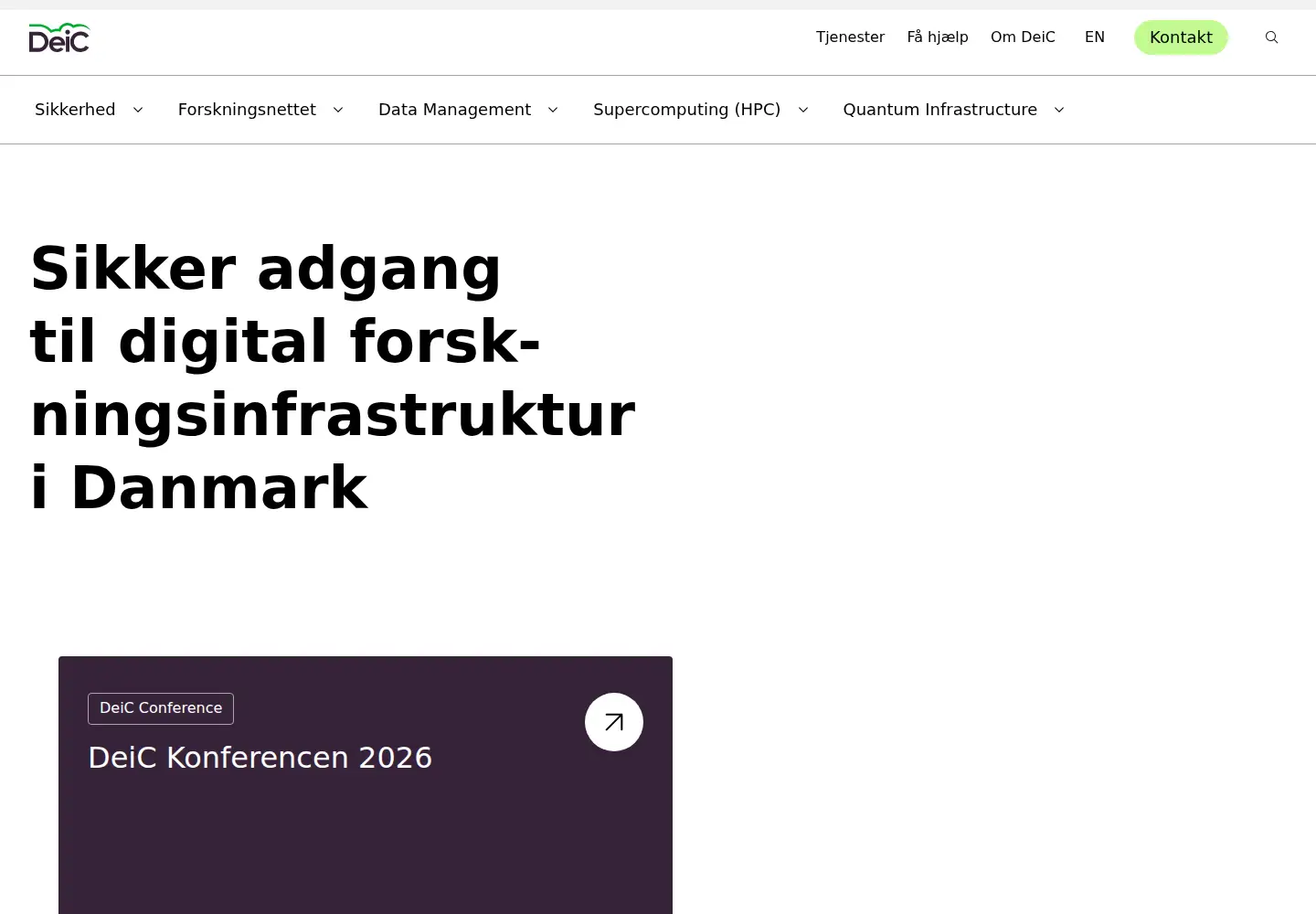 Screenshot of deic.dk