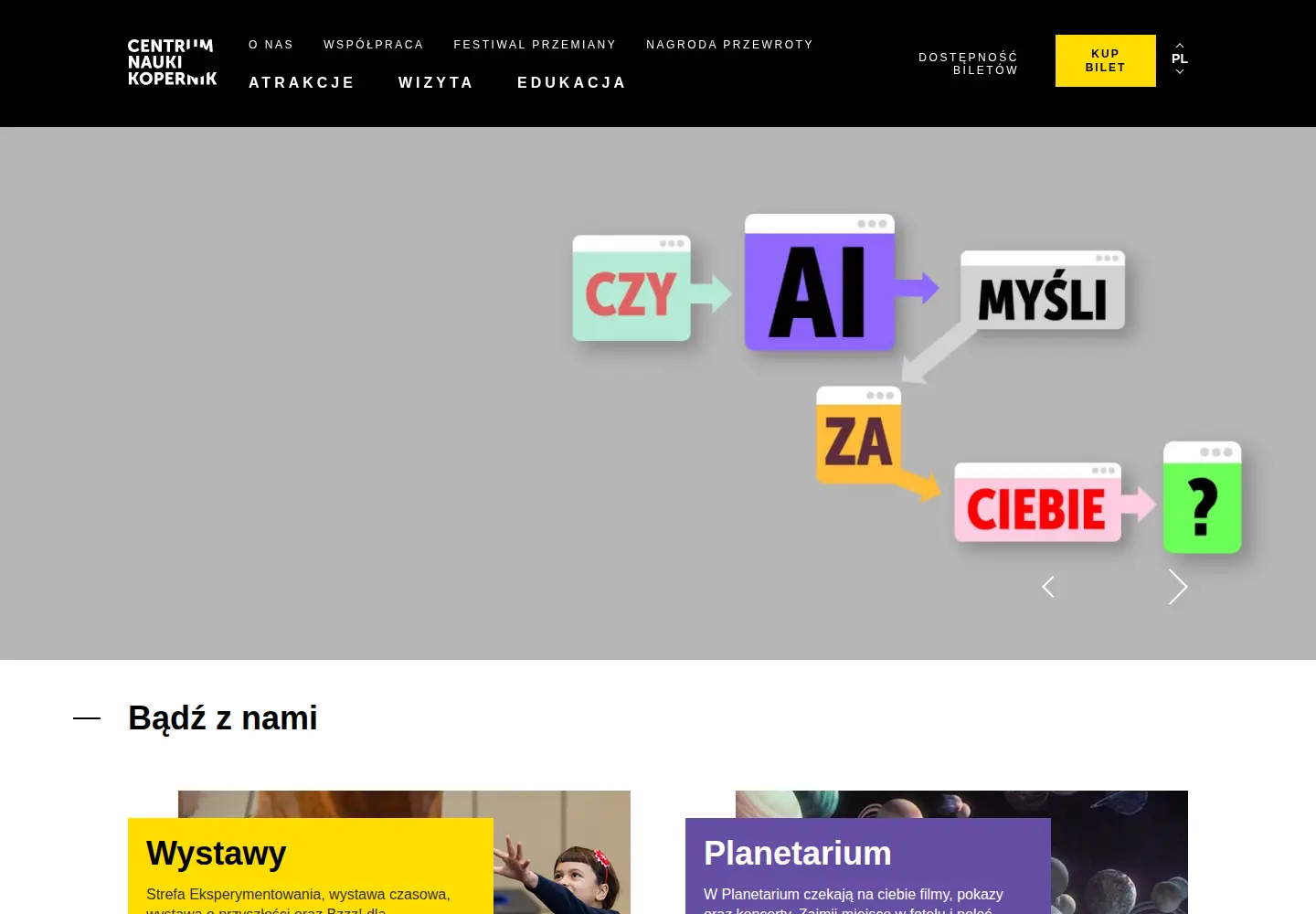 Captured homepage of kopernik.org.pl in the current scan