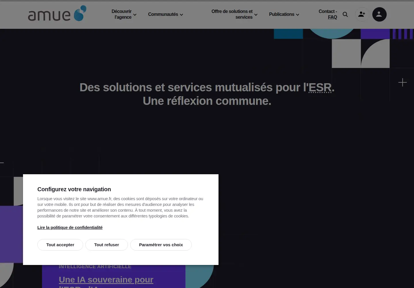 Screenshot of amue.fr