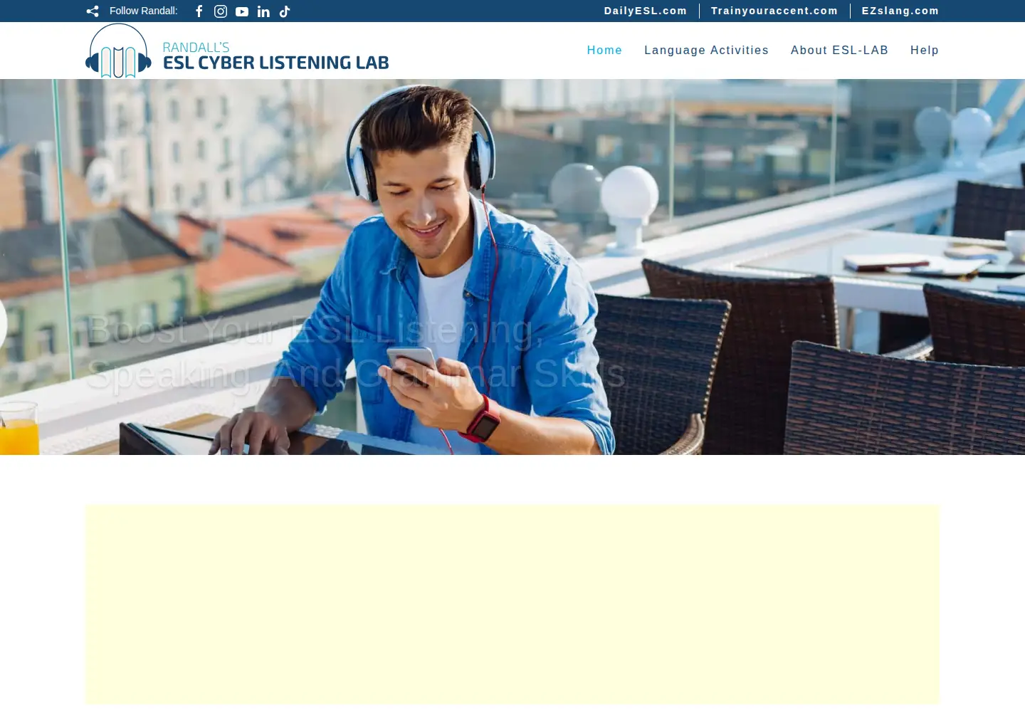 Screenshot of esl-lab.com