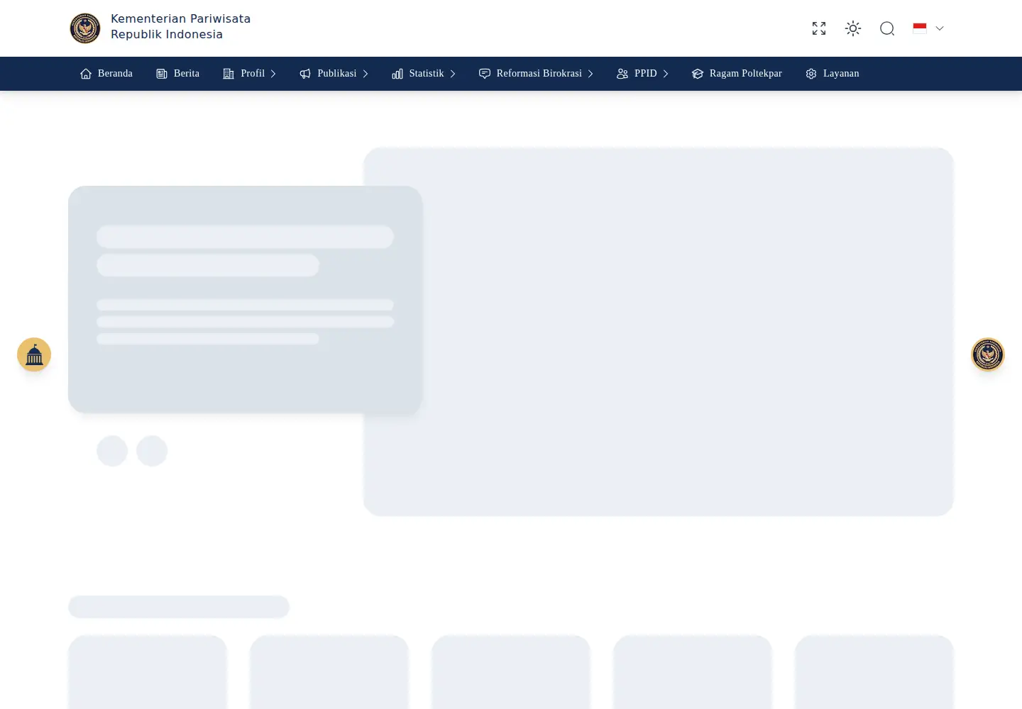 Screenshot of kemenpar.go.id