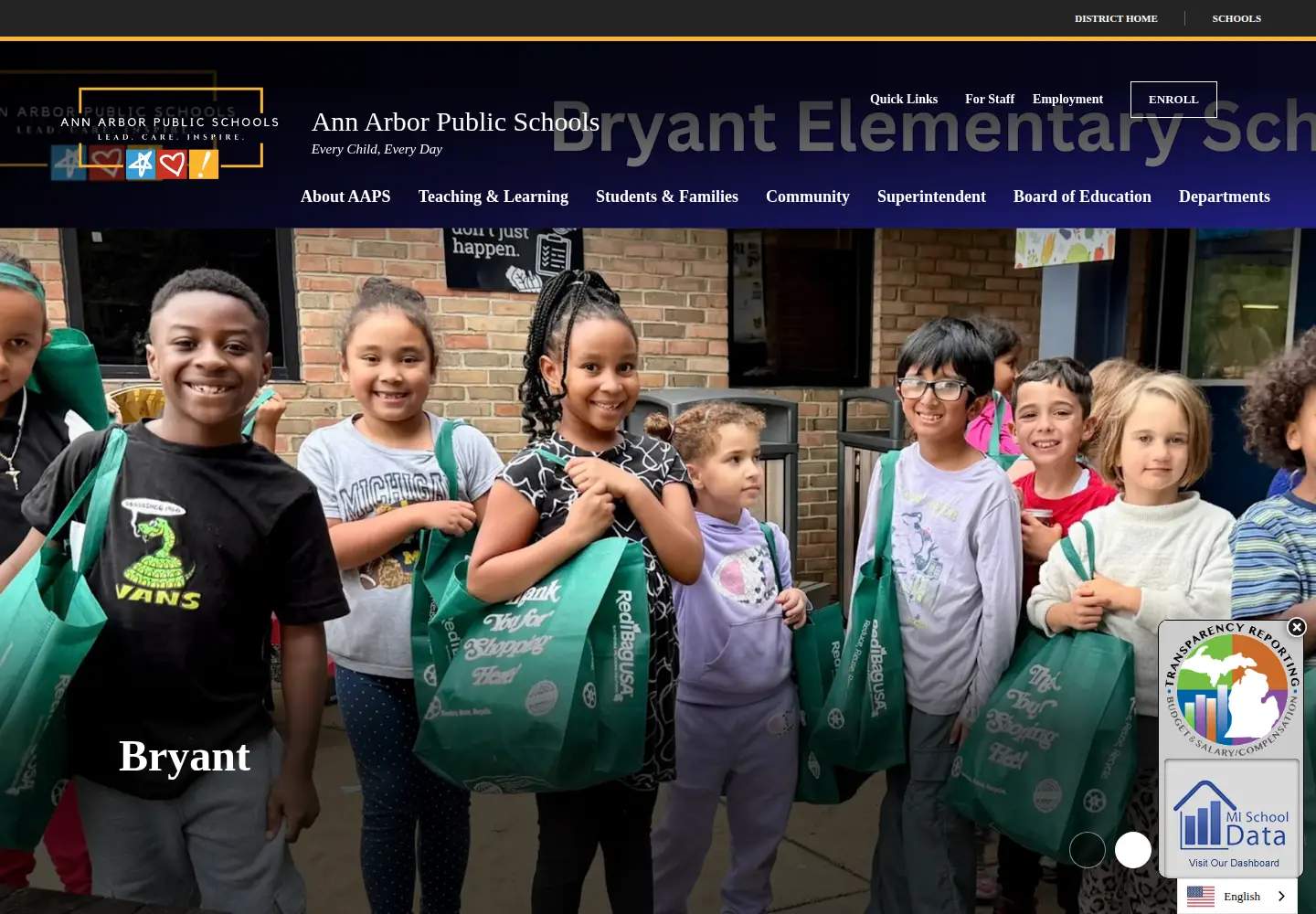 Captured homepage of a2schools.org in the current scan