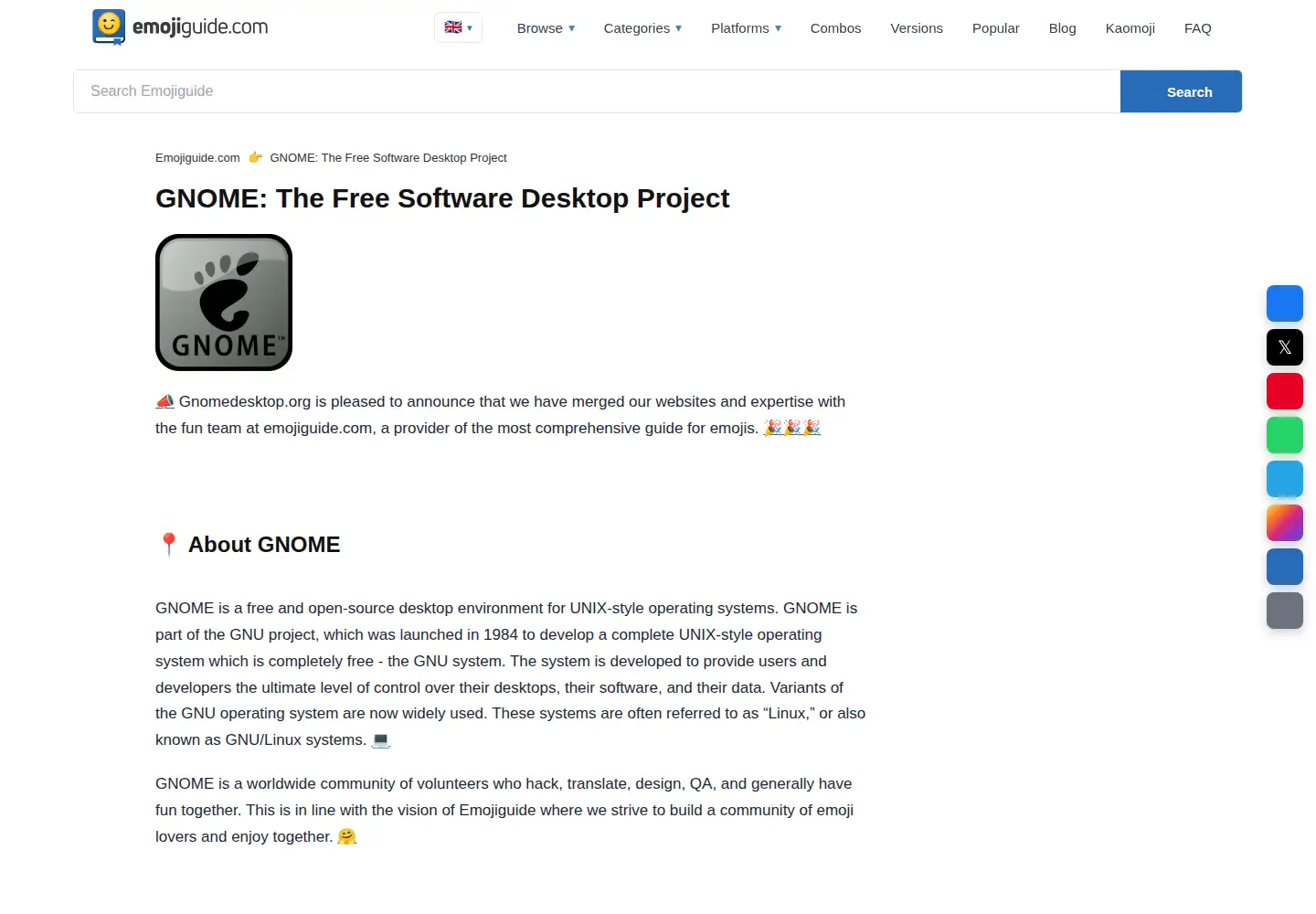 Screenshot of gnomedesktop.org