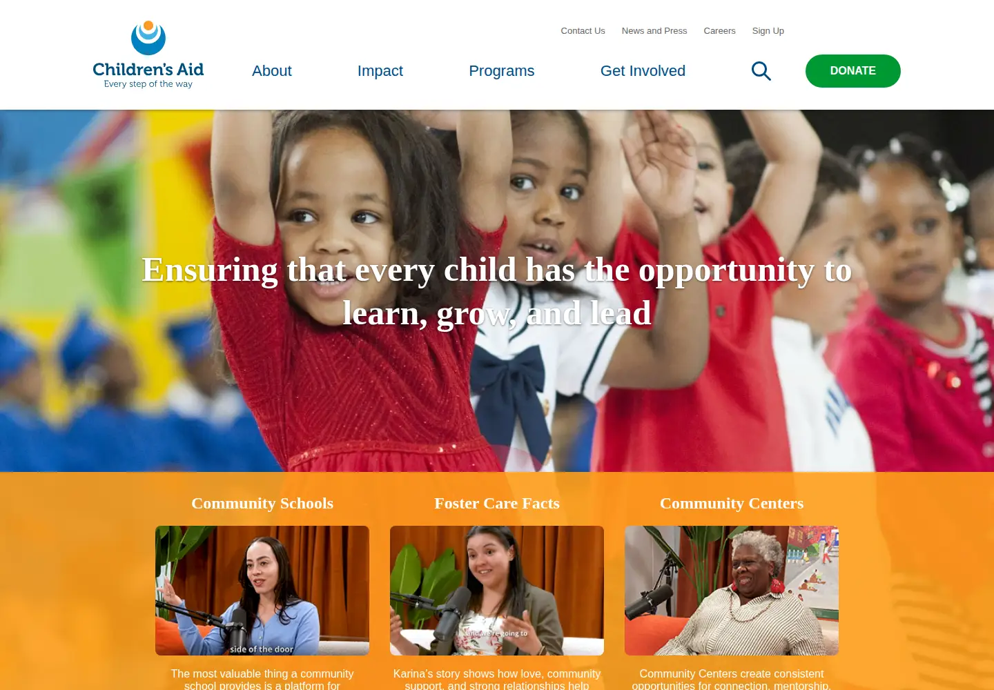 Screenshot of childrensaidnyc.org