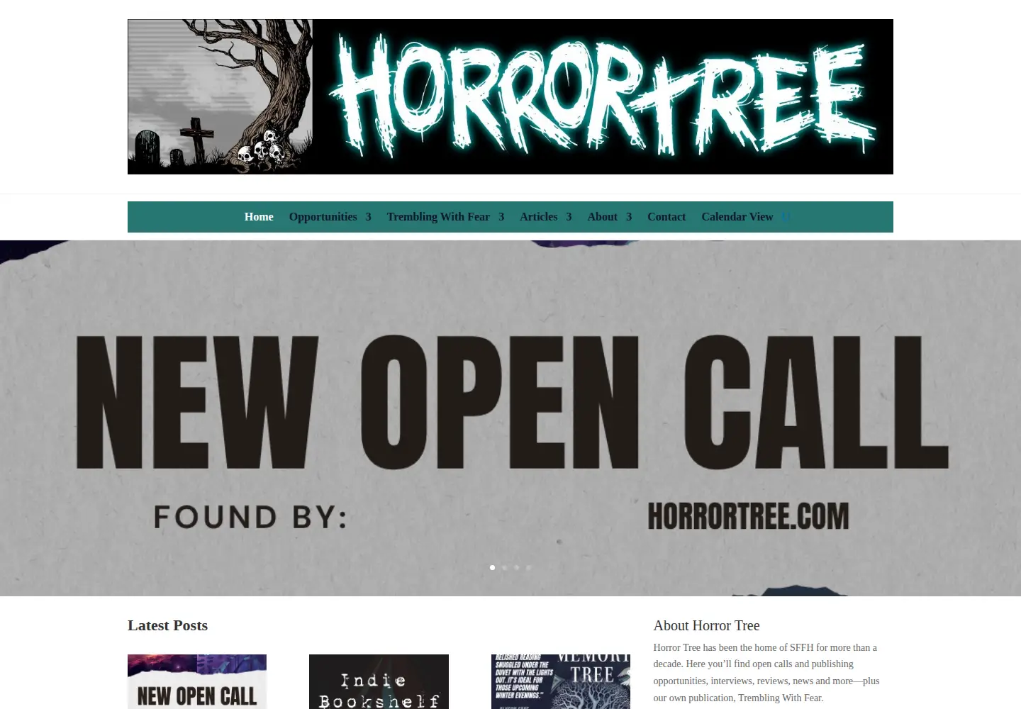 Screenshot of horrortree.com