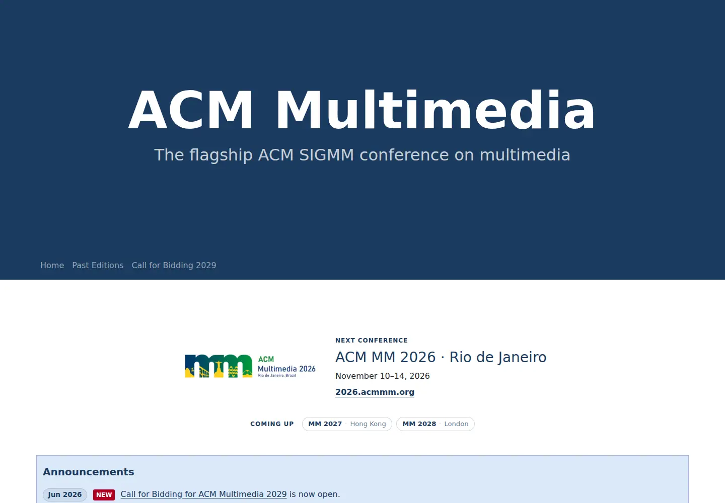 Screenshot of acmmm.org