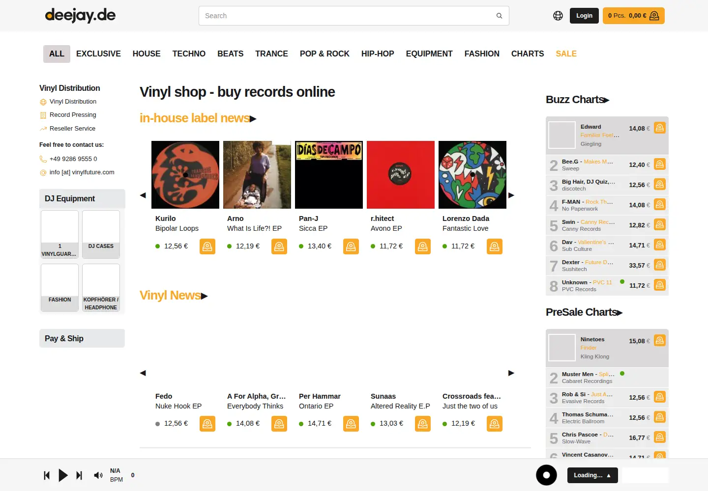 Screenshot of deejay.de