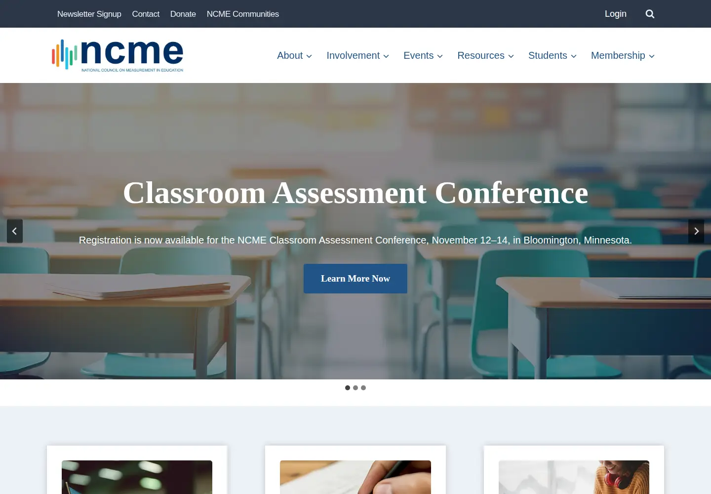 Screenshot of ncme.org