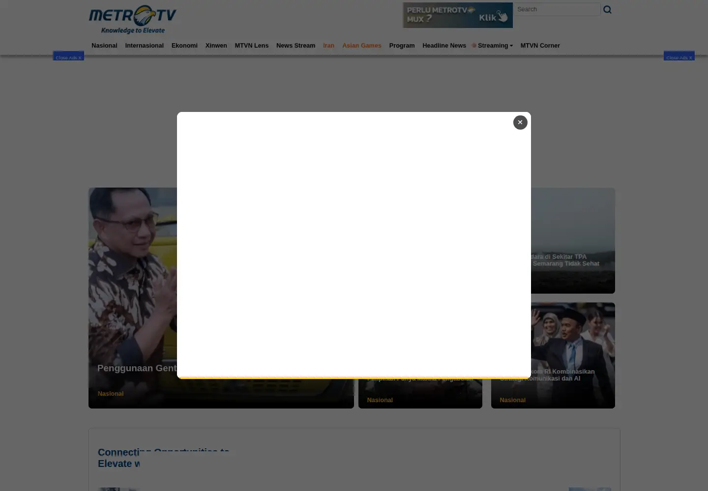Screenshot of metrotvnews.com