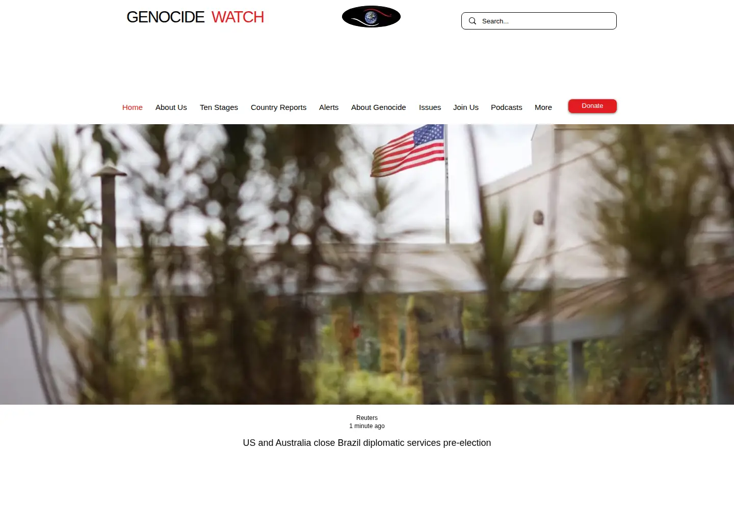 Screenshot of genocidewatch.com