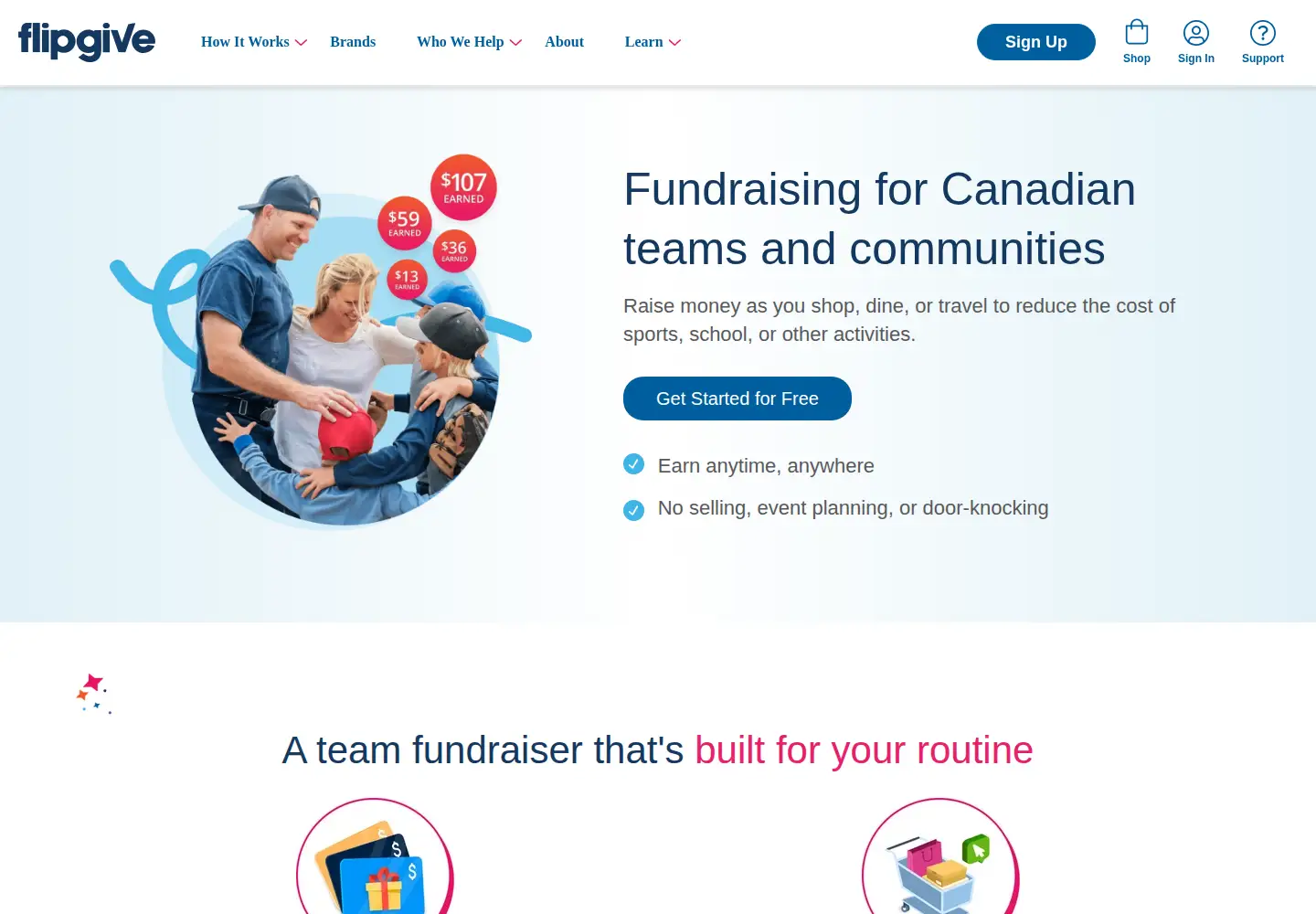 Screenshot of flipgive.com