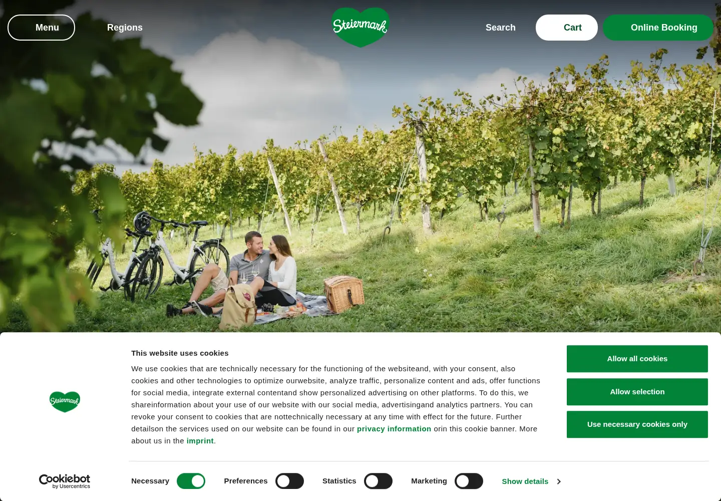 Screenshot of steiermark.com