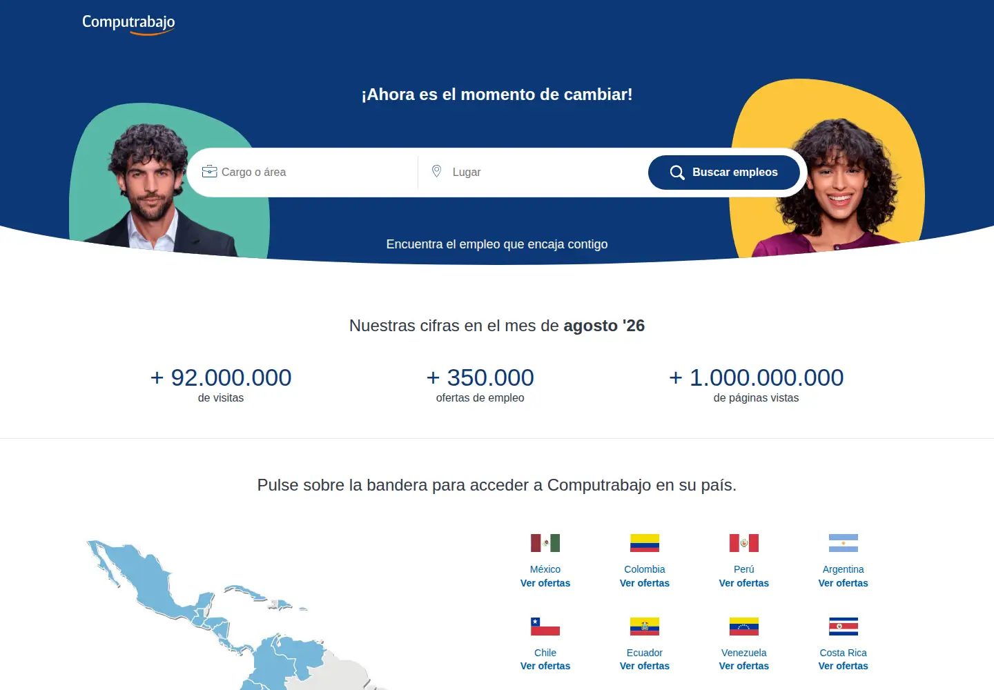 Screenshot of computrabajo.com