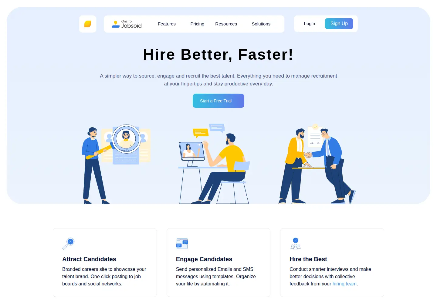 Captured homepage of jobsoid.com in the current scan