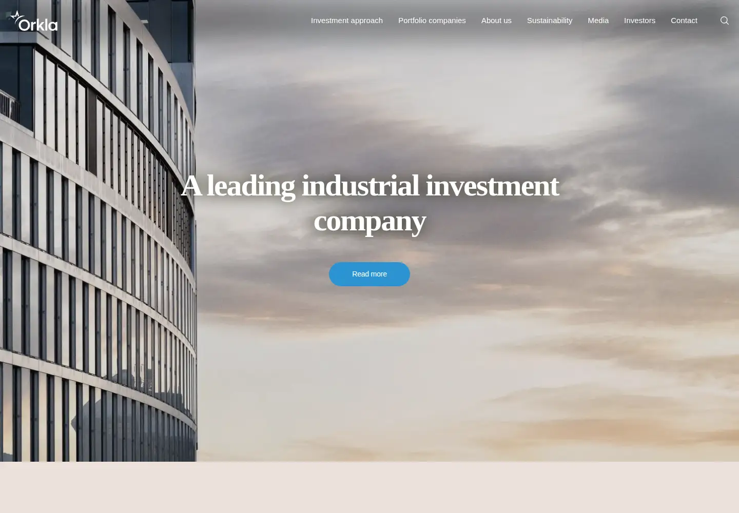 Screenshot of orkla.com