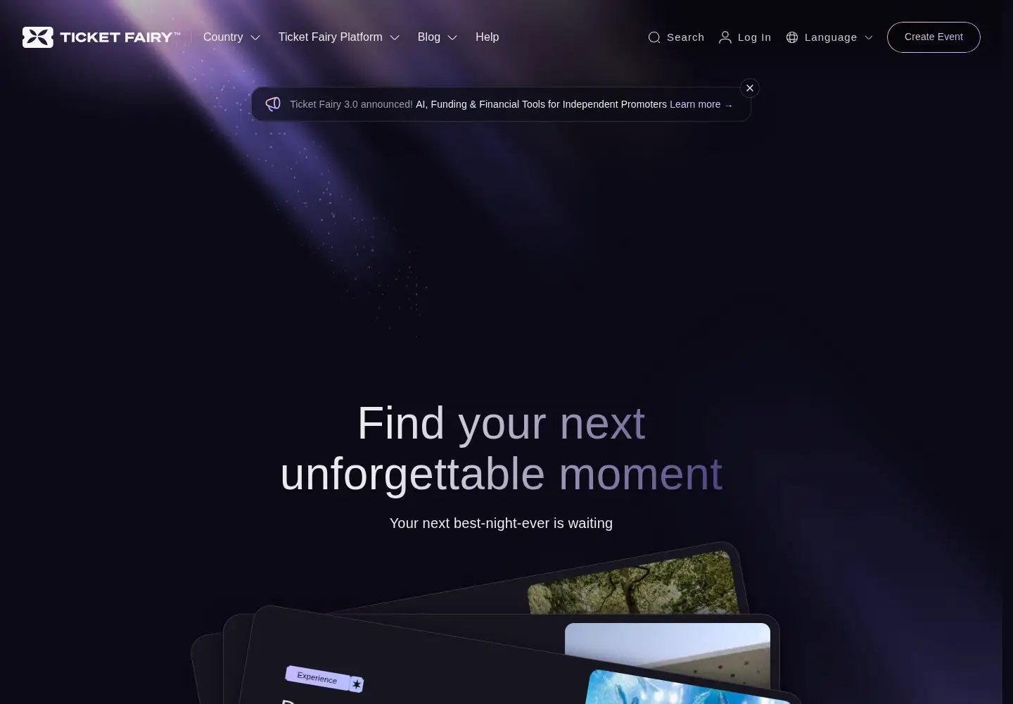 Screenshot of ticketfairy.com