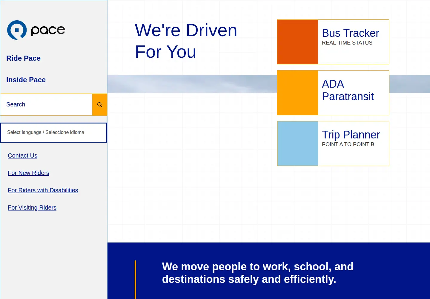 Screenshot of pacebus.com