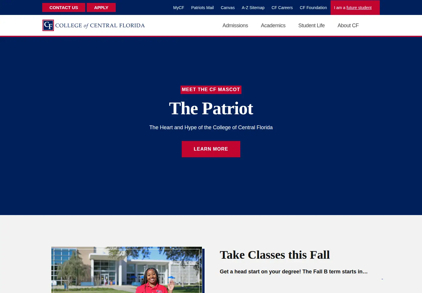 Screenshot of cf.edu