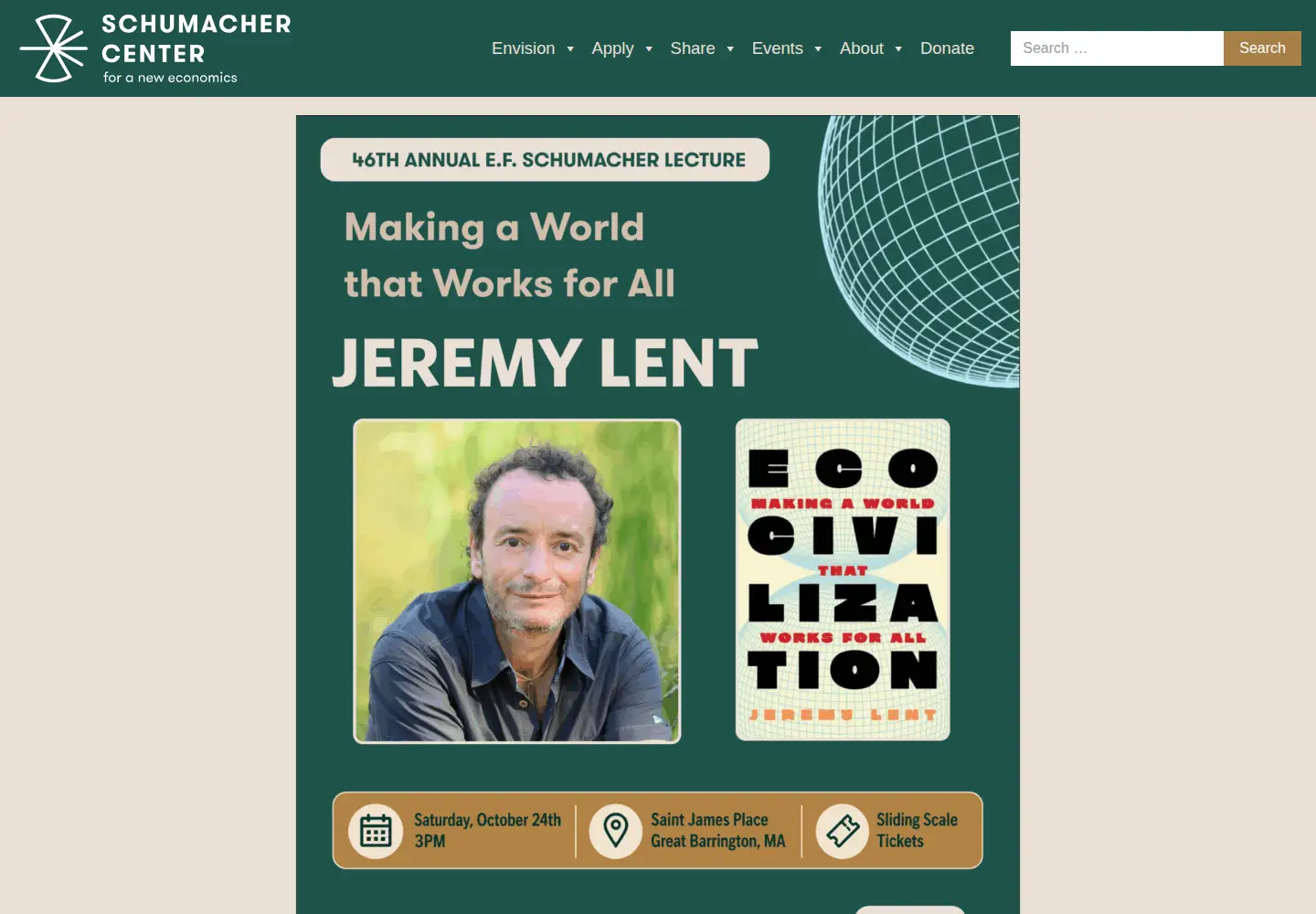 Screenshot of centerforneweconomics.org