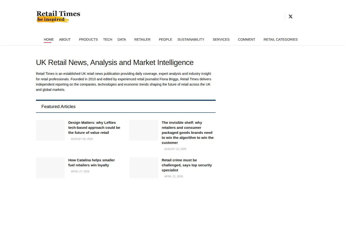Screenshot of retailtimes.co.uk