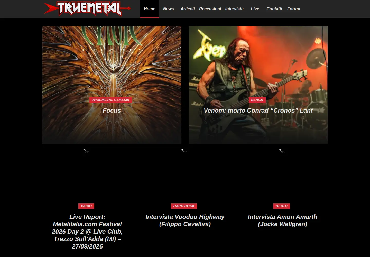 Screenshot of truemetal.it