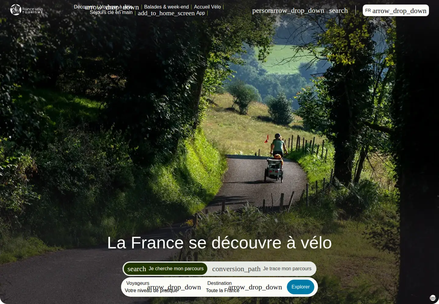 Screenshot of francevelotourisme.com