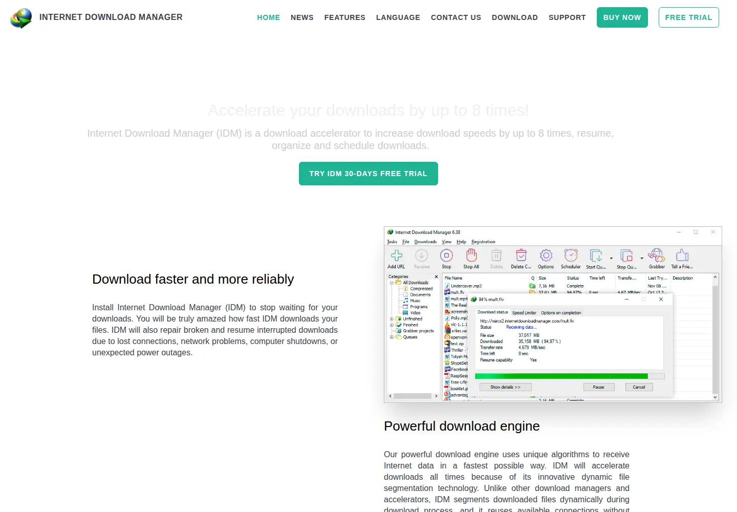 Screenshot of internetdownloadmanager.com