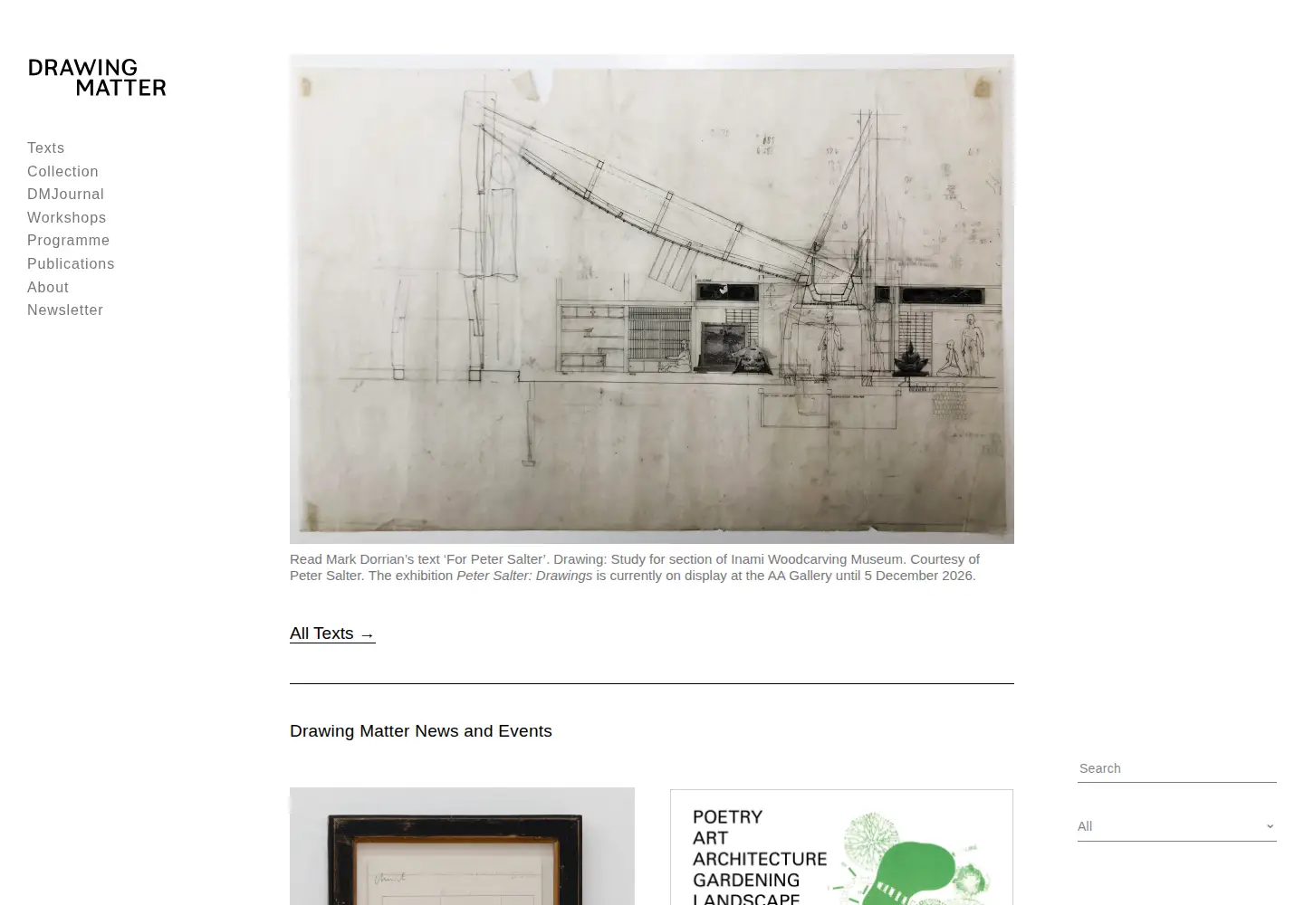 Screenshot of drawingmatter.org