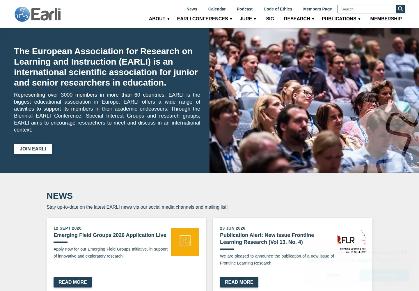 Screenshot of earli.org