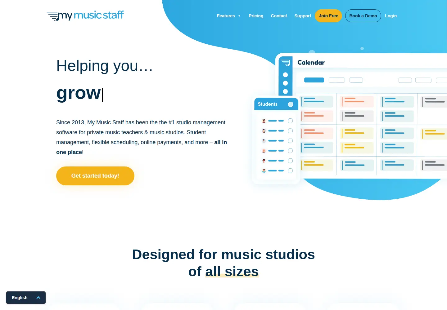 Screenshot of mymusicstaff.com