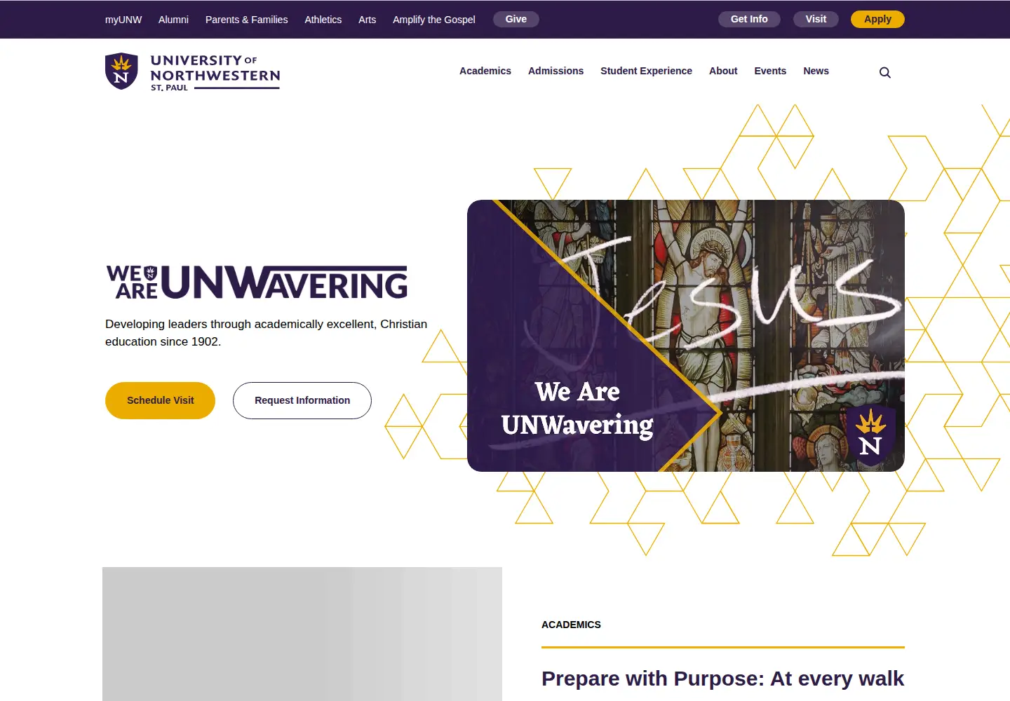 Screenshot of unwsp.edu
