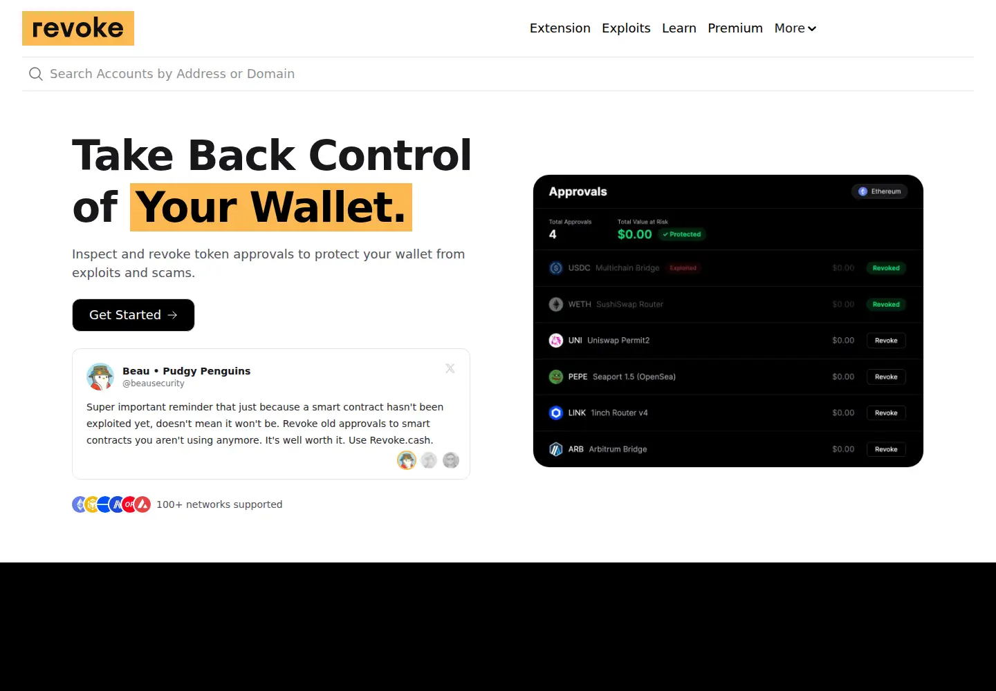 Screenshot of revoke.cash