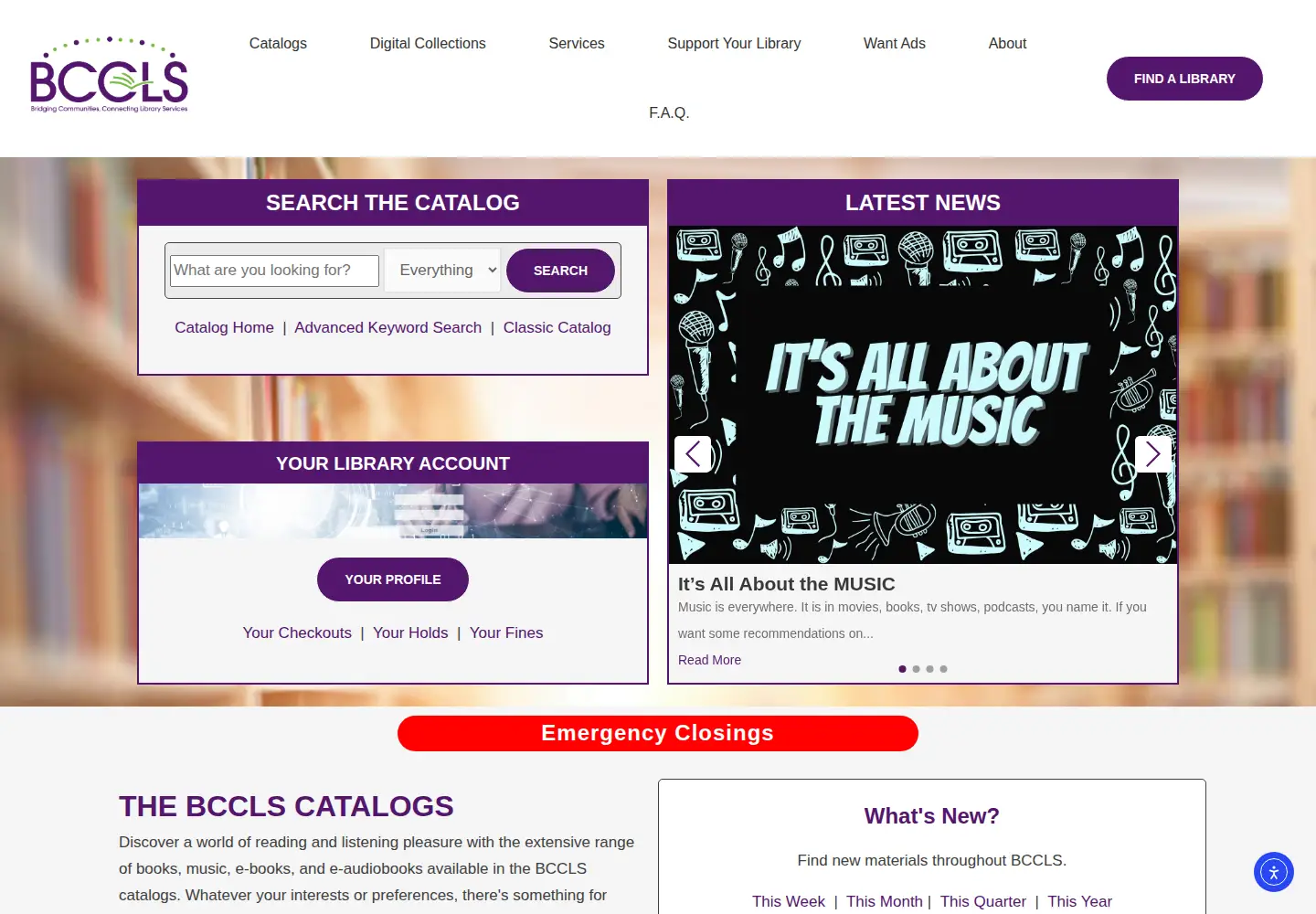 Screenshot of bccls.org