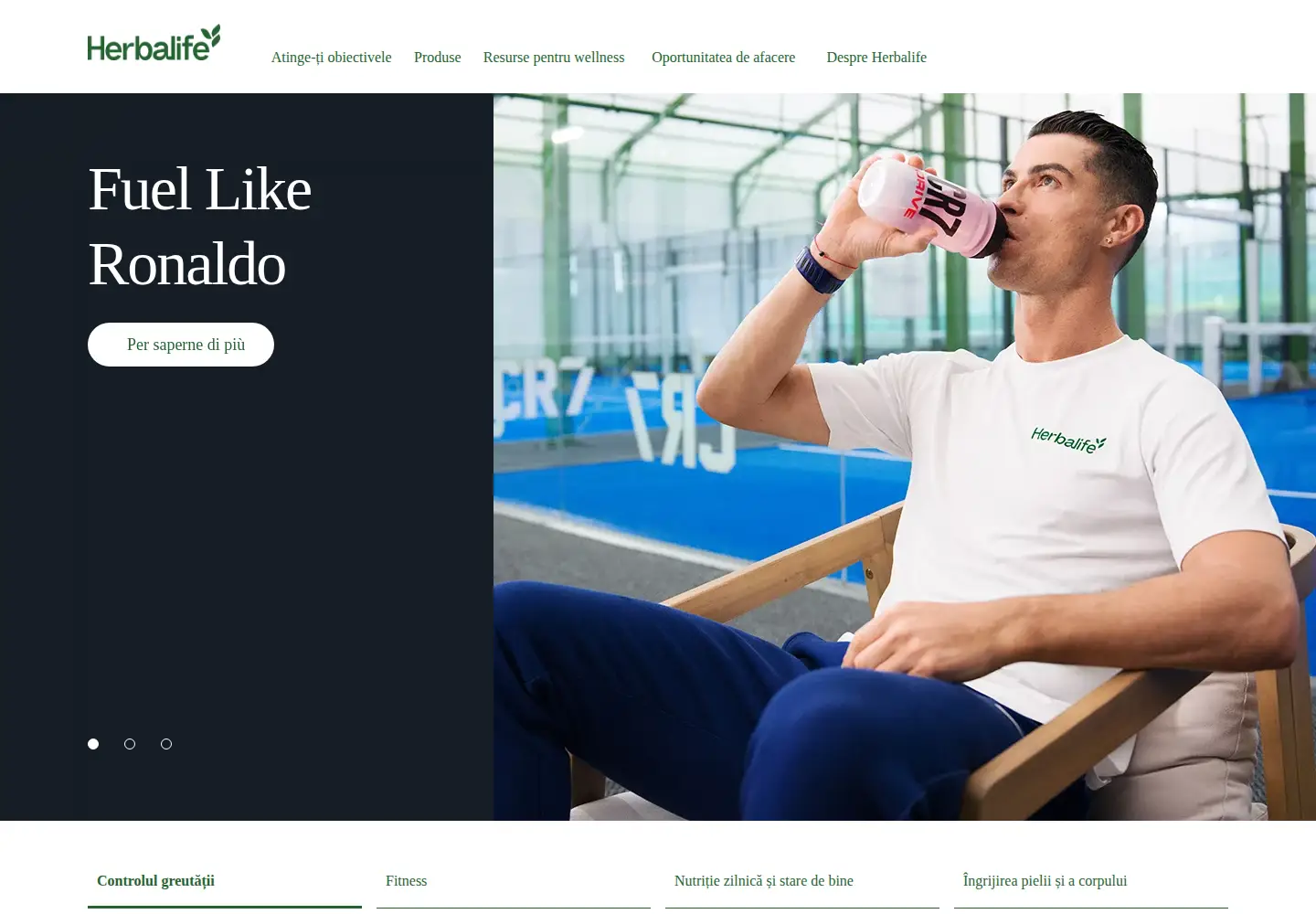 Screenshot of herbalife.com