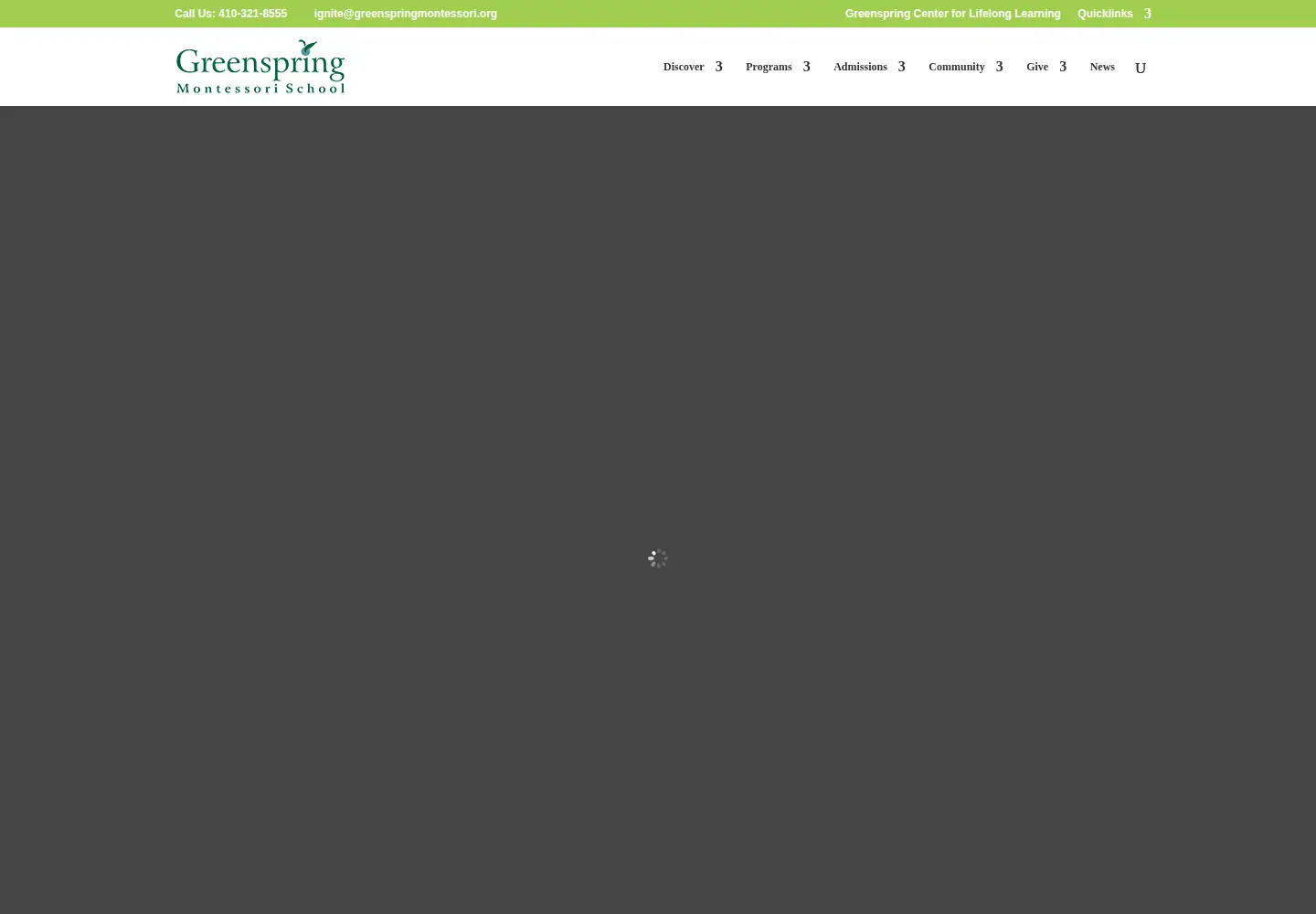 Captured homepage of greenspringmontessori.org in the current scan