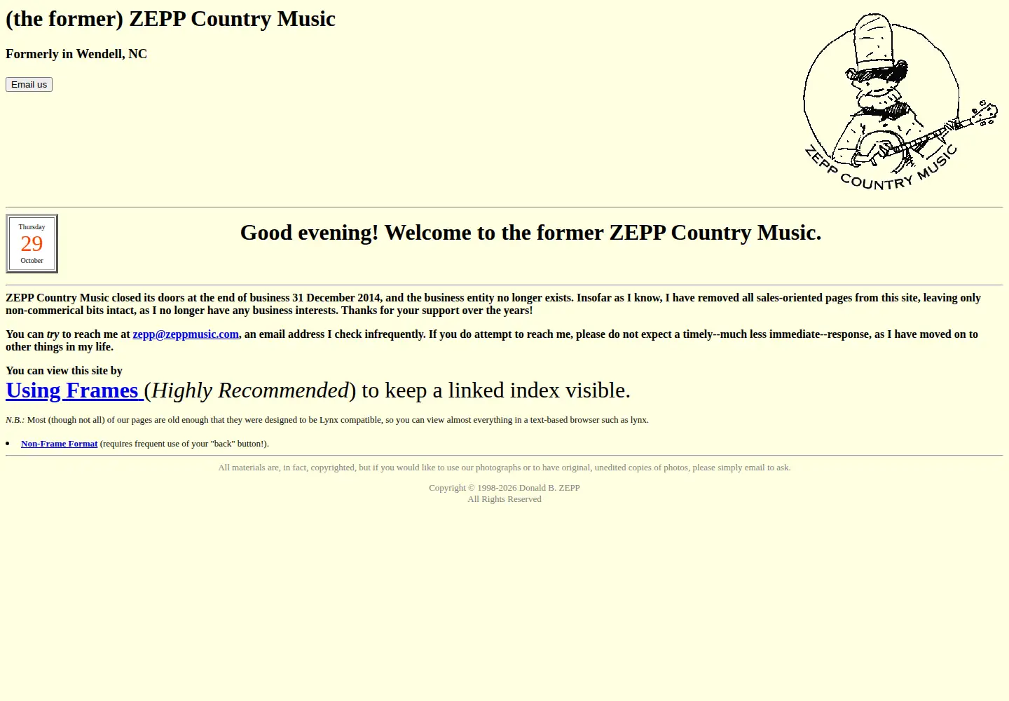Screenshot of zeppmusic.com