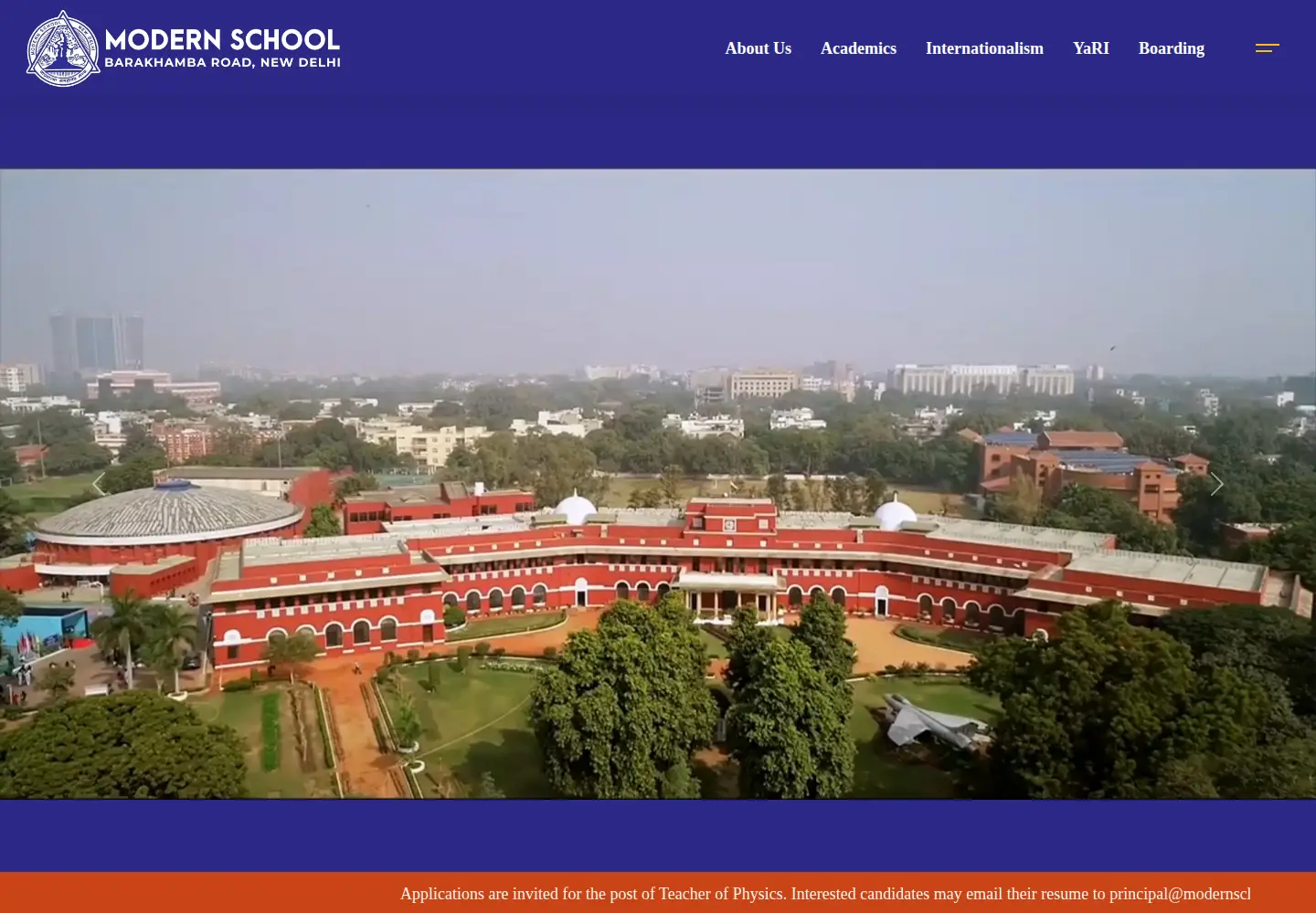 Captured homepage of modernschool.net in the current scan
