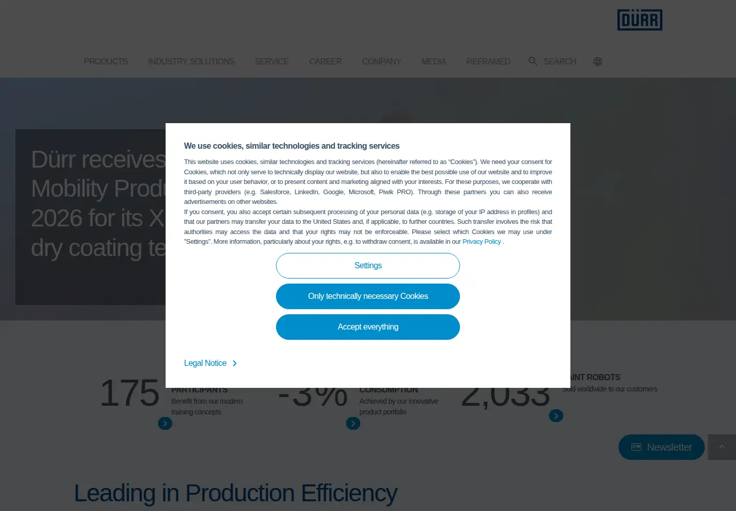 Screenshot of megtec.com