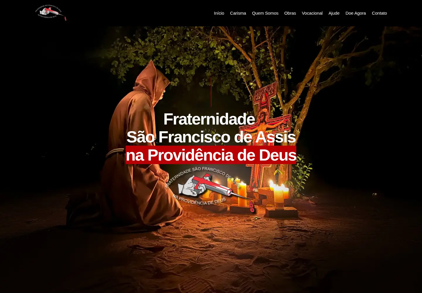 Screenshot of franciscanosnaprovidencia.org.br