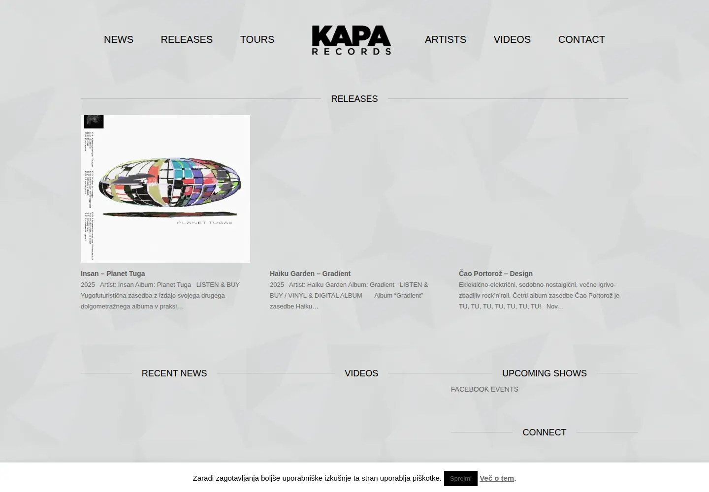 Screenshot of kaparecords.com