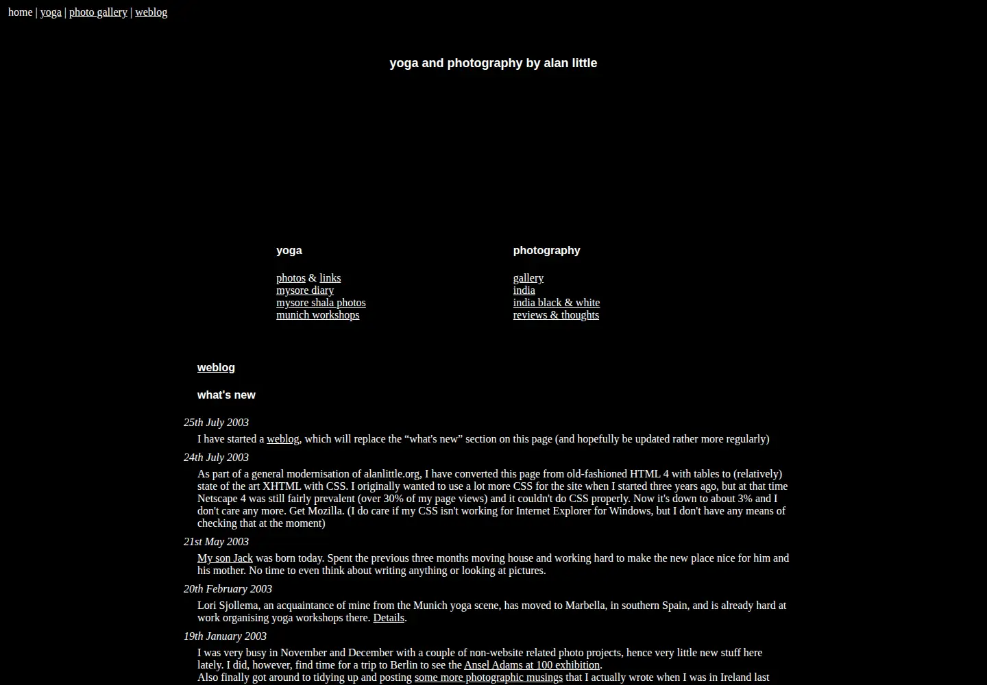 Screenshot of alanlittle.org