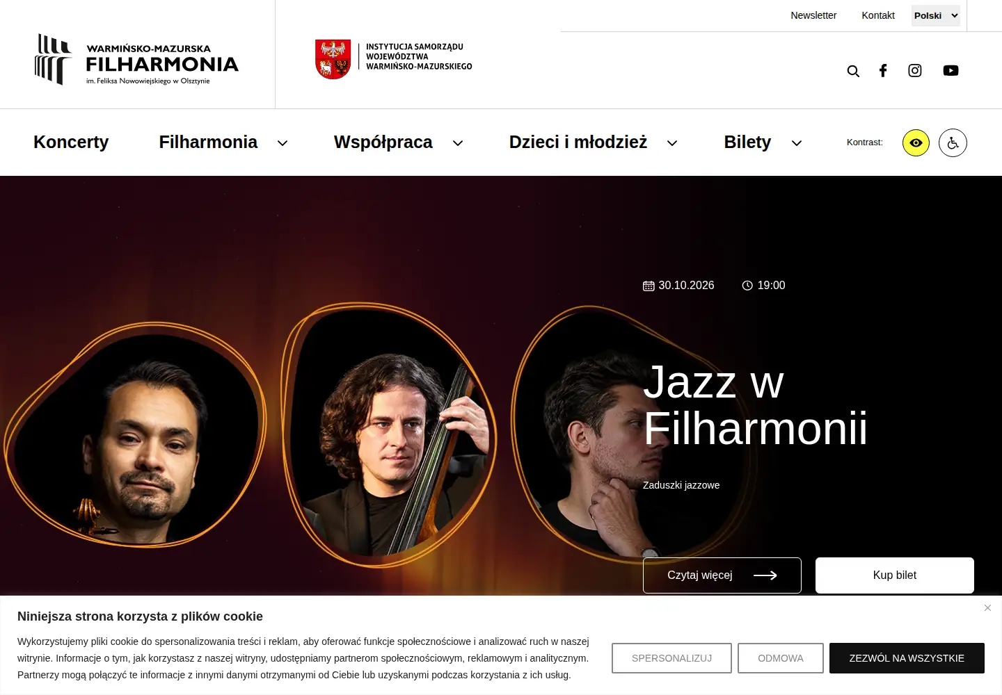 Screenshot of filharmonia.olsztyn.pl