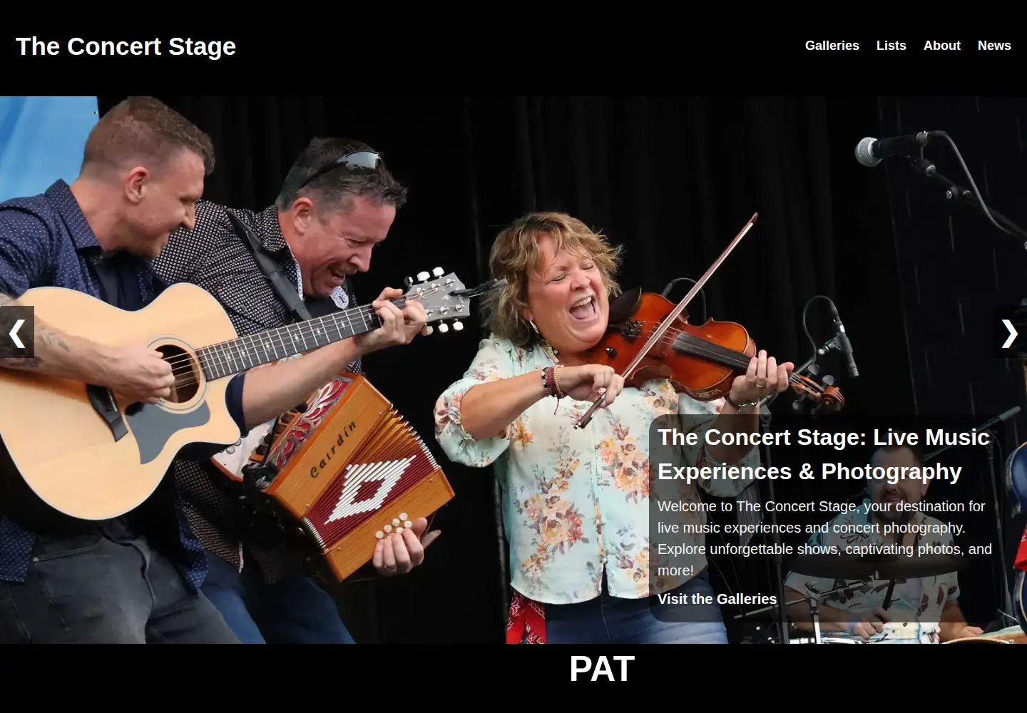 Screenshot of theconcertstage.com