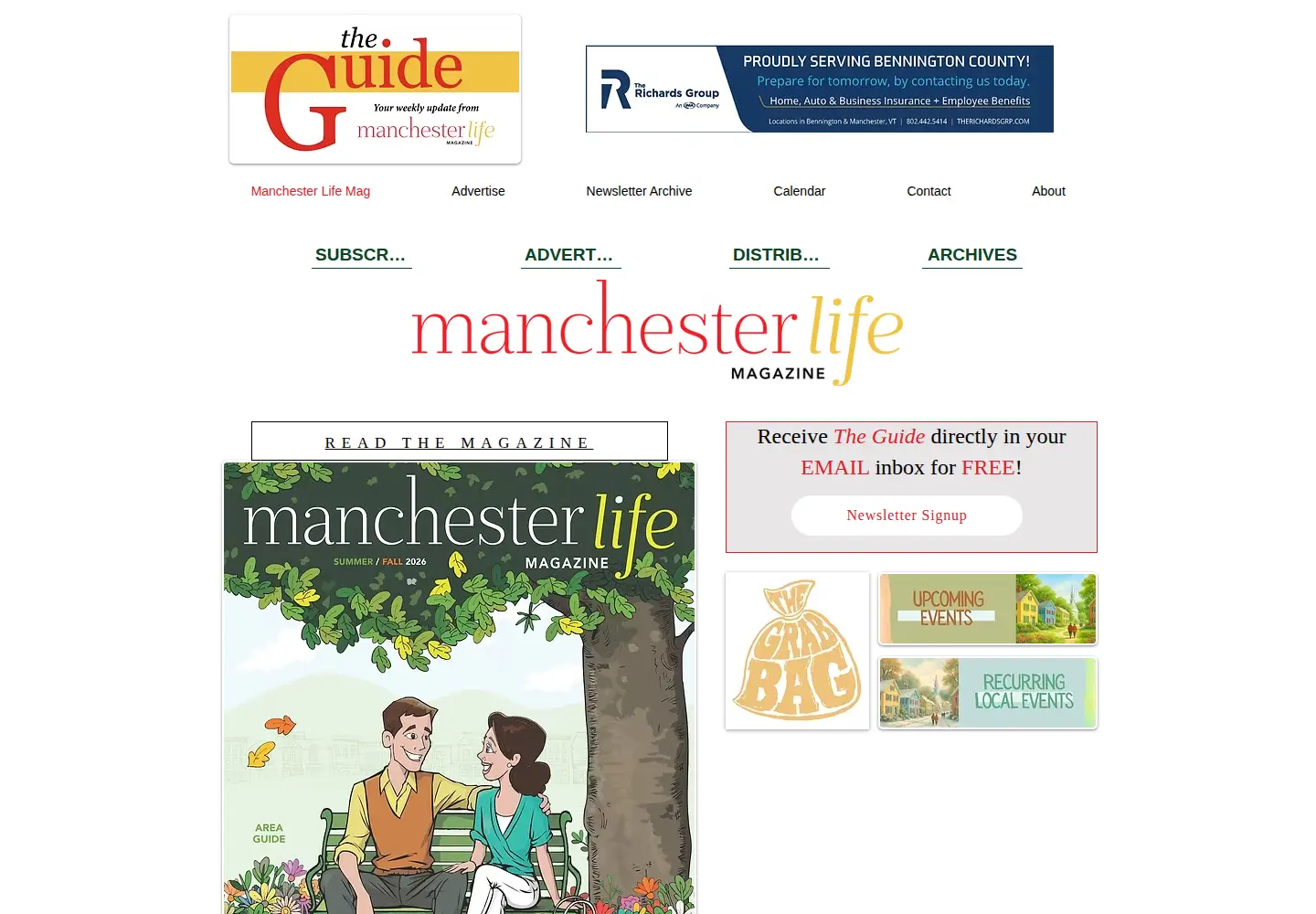Captured homepage of manchesterlifemagazine.com in the current scan