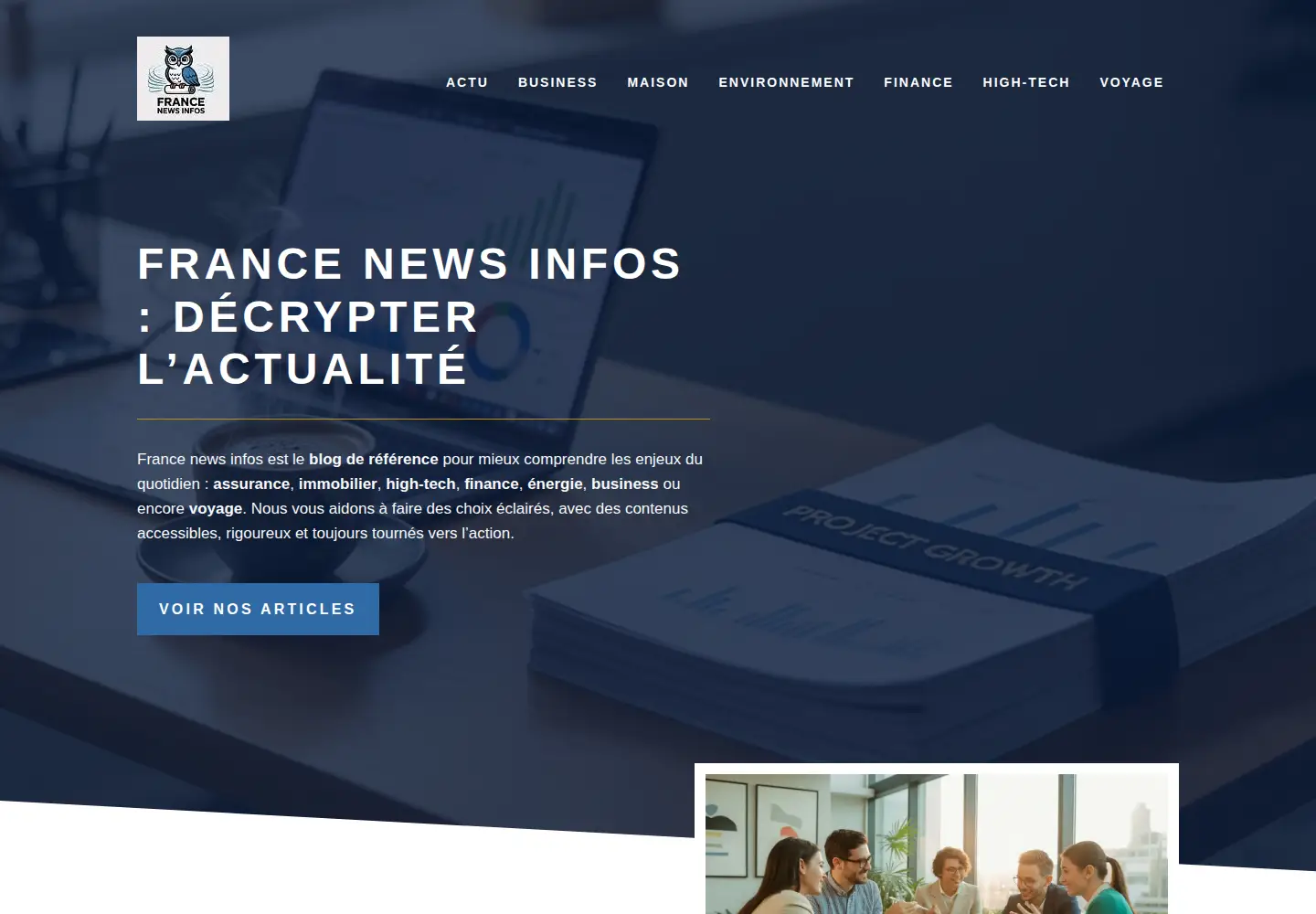 Captured homepage of fninfos.fr in the current scan
