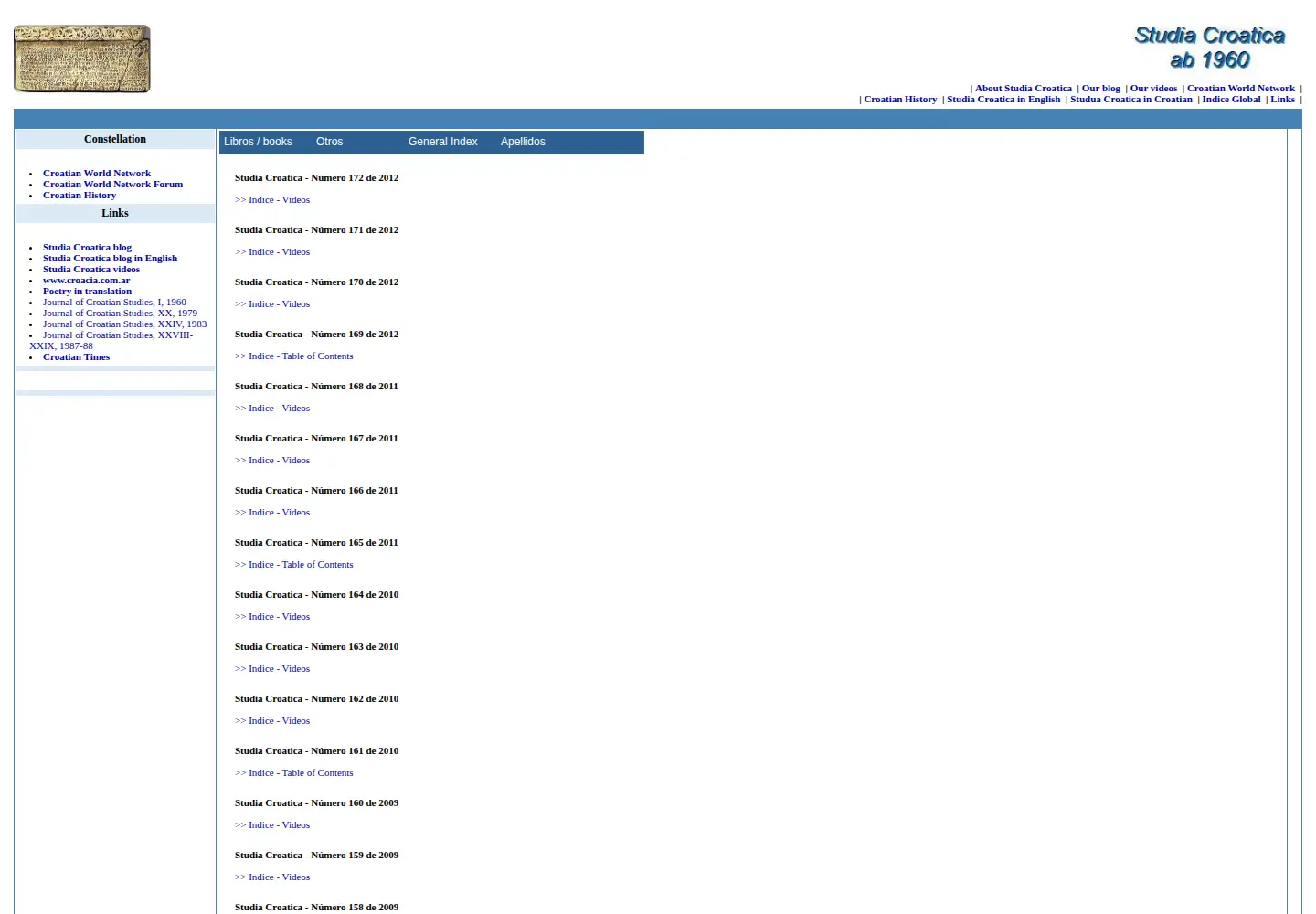 Captured homepage of studiacroatica.org in the current scan
