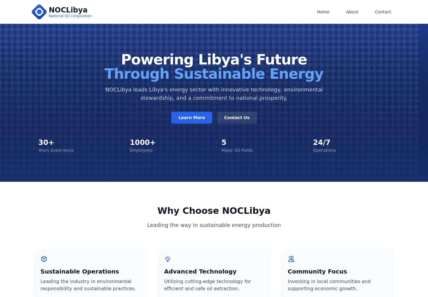 Captured homepage of noclibya.com.ly in the current scan