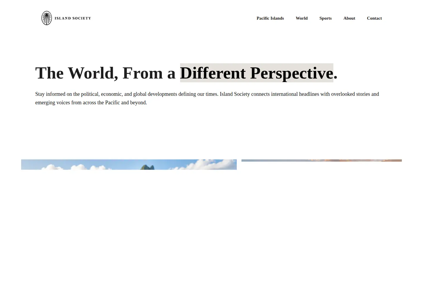 Screenshot of islandssociety.org