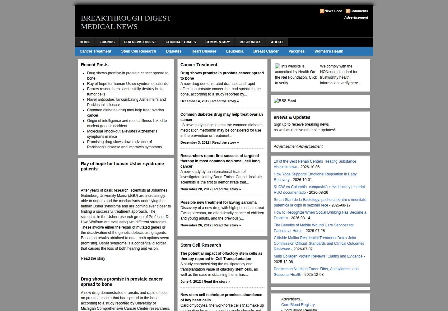 Screenshot of breakthroughdigest.com