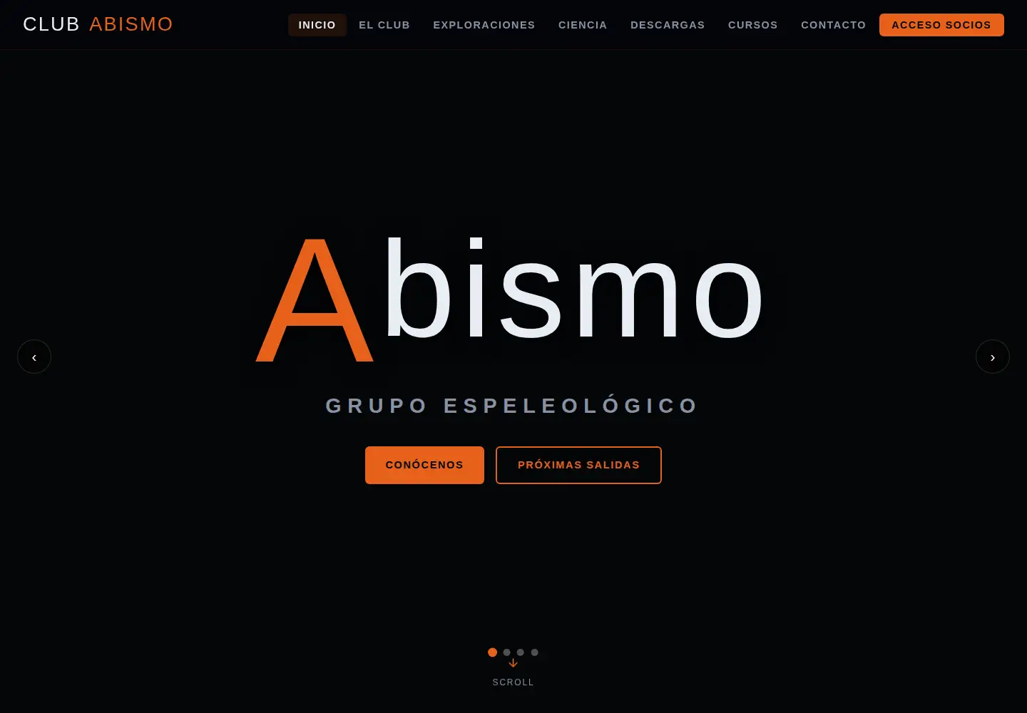 Captured homepage of clubabismo.es in the current scan